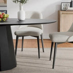 Dovelina 67 Table à Manger Ovale pour 6 Personnes - 3 Options de Couleur - 67x33.5x31