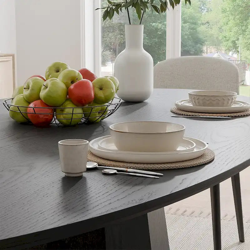 Dovelina 67 Table à Manger Ovale pour 6 Personnes - 3 Options de Couleur - 67x33.5x31