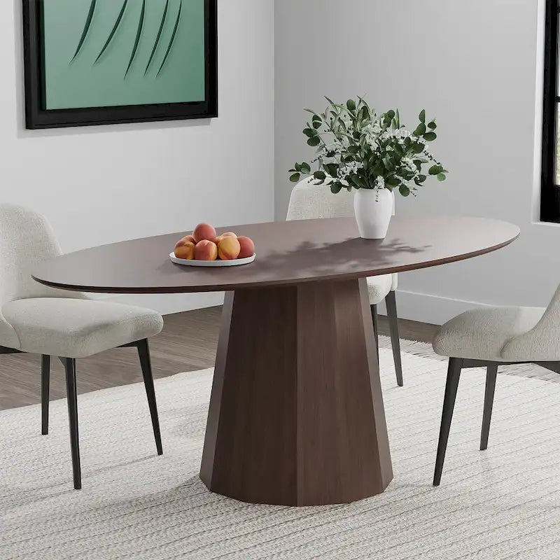 Dovelina 67 Table à Manger Ovale pour 6 Personnes - 3 Options de Couleur - 67x33.5x31
