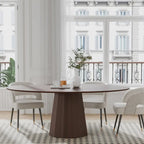 Dovelina 67 Table à Manger Ovale pour 6 Personnes - 3 Options de Couleur - 67x33.5x31