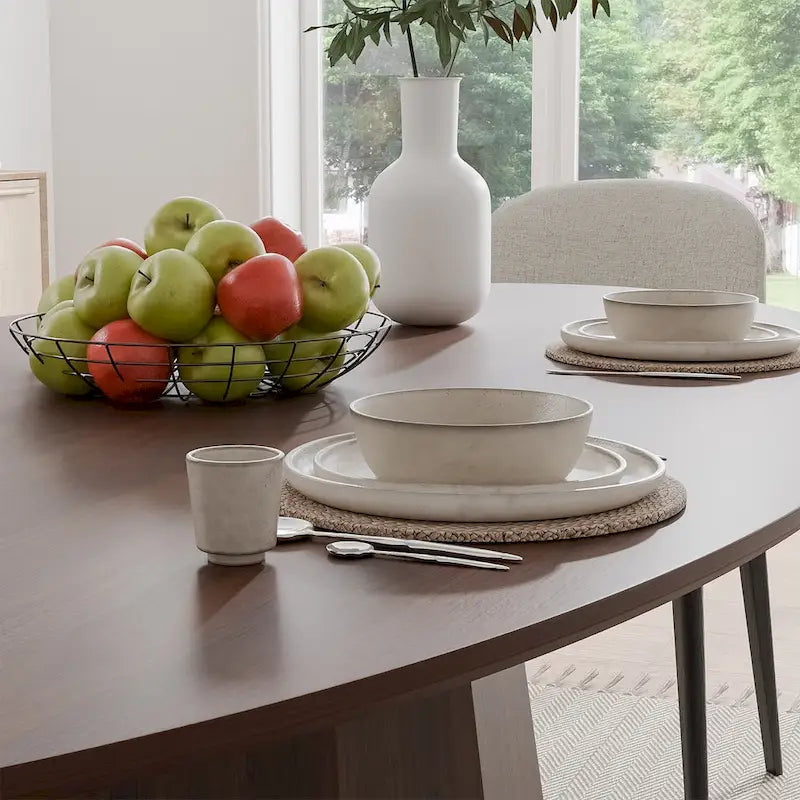 Dovelina 67 Table à Manger Ovale pour 6 Personnes - 3 Options de Couleur - 67x33.5x31