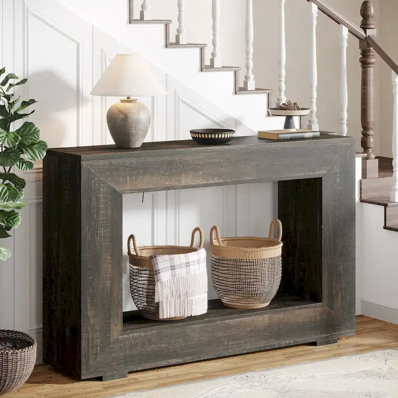 Console étroite de 47 pouces avec rangement pour entrée, salon - 120 L x 74 H x 30 P cm