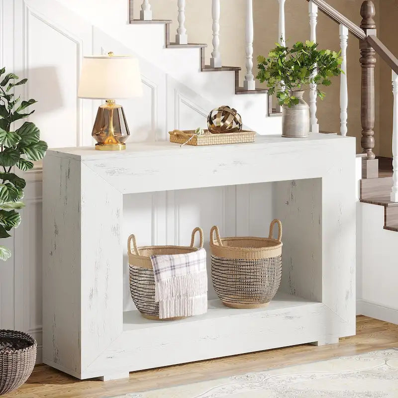 Console étroite de 47 pouces avec rangement pour entrée, salon - 120 L x 74 H x 30 P cm