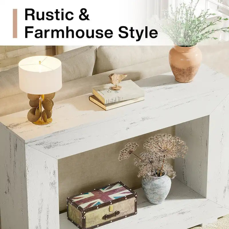 Console étroite de 47 pouces avec rangement pour entrée, salon - 120 L x 74 H x 30 P cm