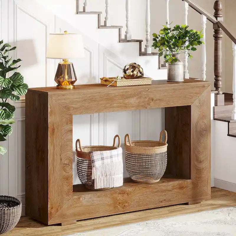 Console étroite de 47 pouces avec rangement pour entrée, salon - 120 L x 74 H x 30 P cm