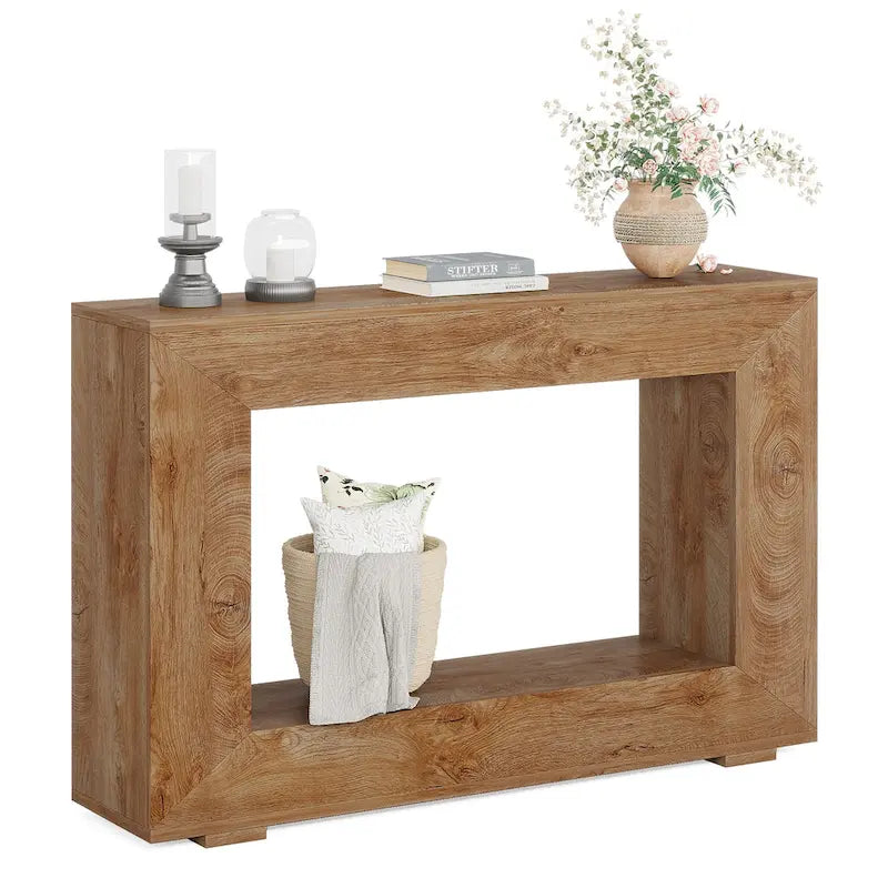Console étroite de 47 pouces avec rangement pour entrée, salon - 120 L x 74 H x 30 P cm