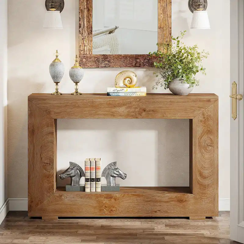 Console étroite de 47 pouces avec rangement pour entrée, salon - 120 L x 74 H x 30 P cm