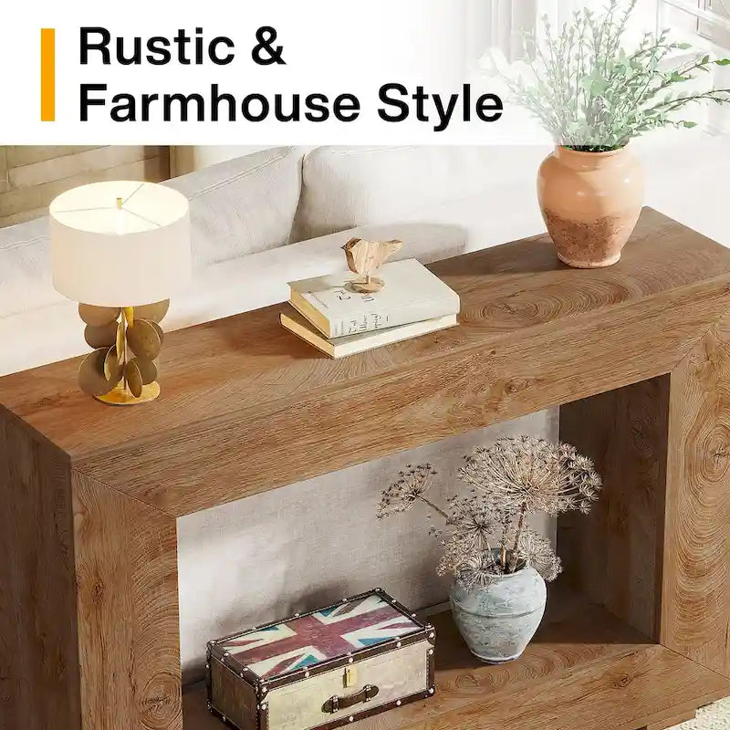 Console étroite de 47 pouces avec rangement pour entrée, salon - 120 L x 74 H x 30 P cm