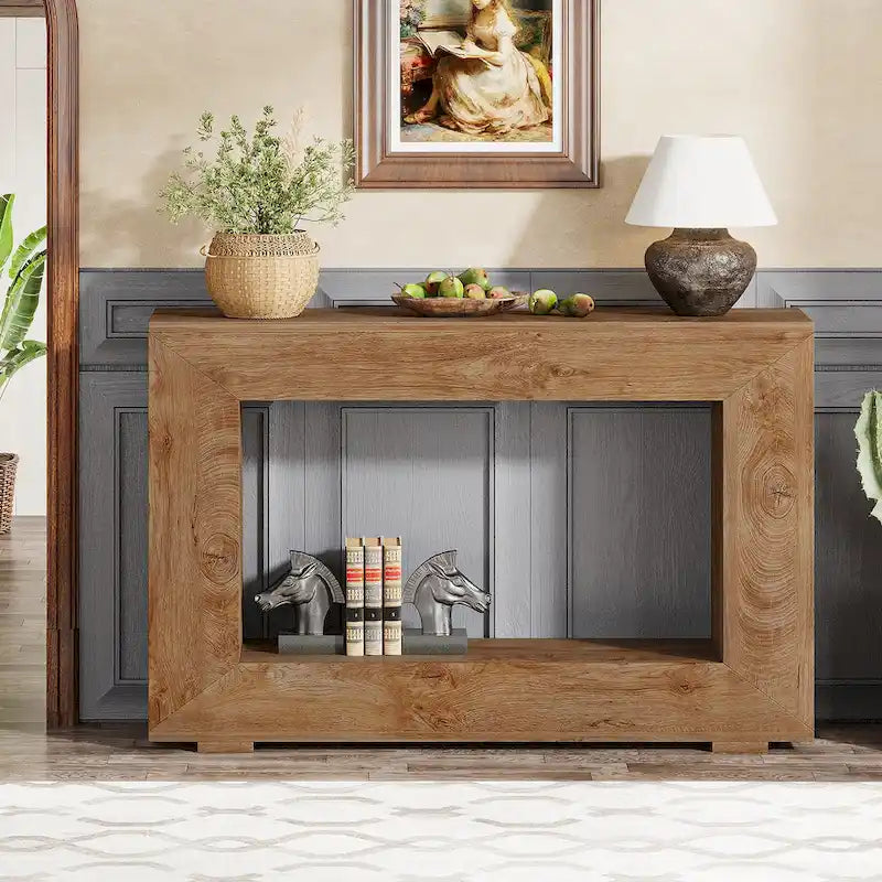 Console étroite de 47 pouces avec rangement pour entrée, salon - 120 L x 74 H x 30 P cm
