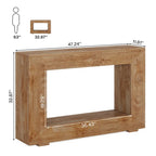 Console étroite de 47 pouces avec rangement pour entrée, salon - 120 L x 74 H x 30 P cm