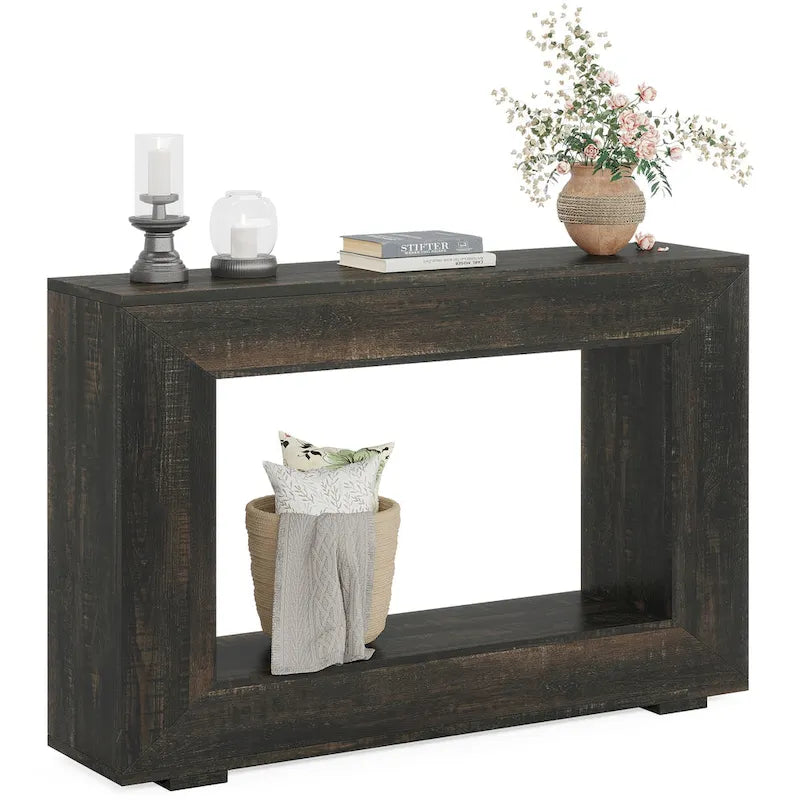 Console étroite de 47 pouces avec rangement pour entrée, salon - 120 L x 74 H x 30 P cm