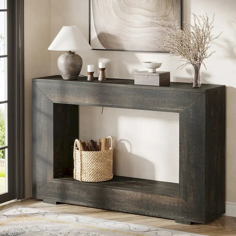 Console étroite de 47 pouces avec rangement pour entrée, salon - 120 L x 74 H x 30 P cm