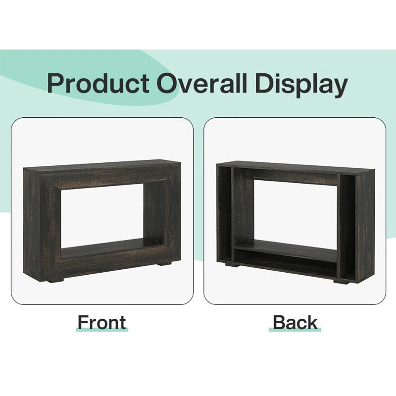 Console étroite de 47 pouces avec rangement pour entrée, salon - 120 L x 74 H x 30 P cm