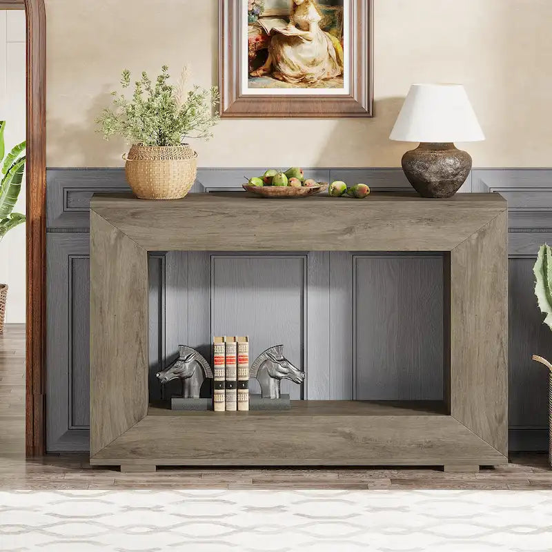 Console étroite de 47 pouces avec rangement pour entrée, salon - 120 L x 74 H x 30 P cm