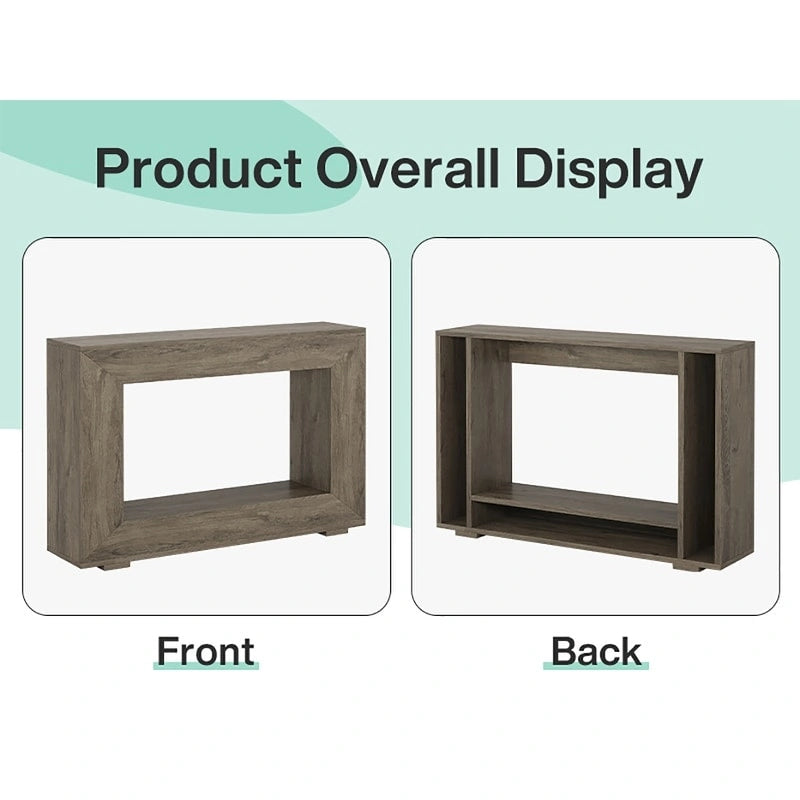 Console étroite de 47 pouces avec rangement pour entrée, salon - 120 L x 74 H x 30 P cm