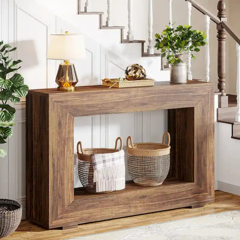 Console étroite de 47 pouces avec rangement pour entrée, salon - 120 L x 74 H x 30 P cm
