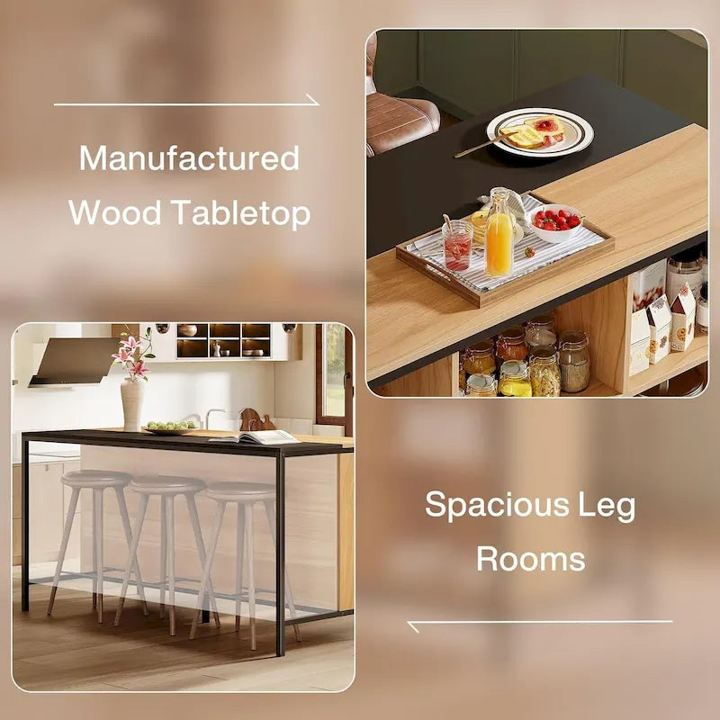 Isola Cucina con 6 Scomparti a Cubo per Cucina Sala da Pranzo