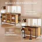 Isola Cucina con 6 Scomparti a Cubo per Cucina Sala da Pranzo