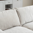 Divano Modulare Convertibile 69 a 2 Posti con Pouf e Contenitore