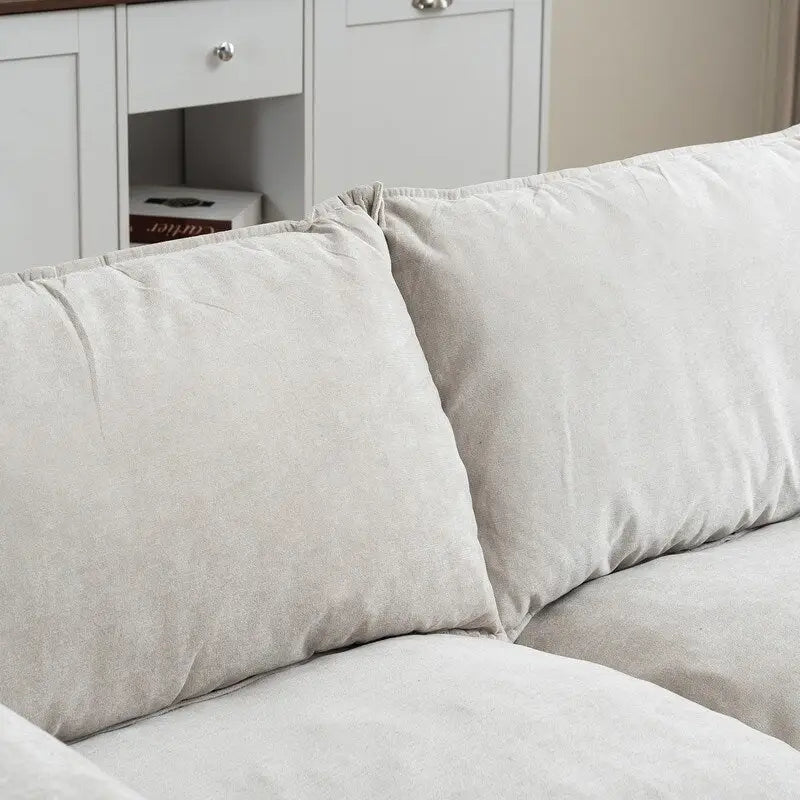 Divano Modulare Convertibile 69 a 2 Posti con Pouf e Contenitore