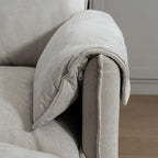 Divano Modulare Convertibile 69 a 2 Posti con Pouf e Contenitore