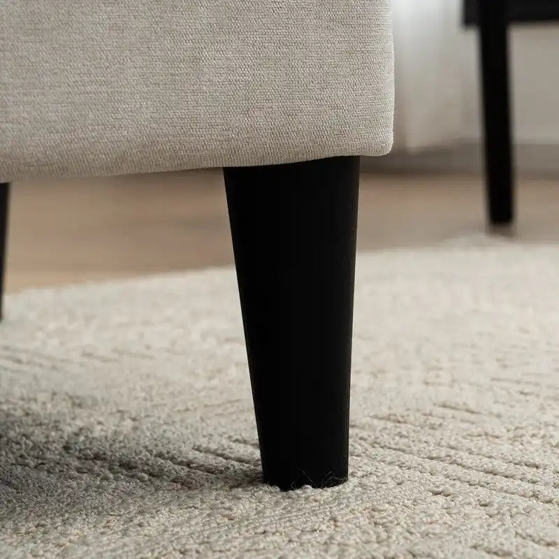 Divano Modulare Convertibile 69 a 2 Posti con Pouf e Contenitore
