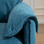 Divano Modulare Convertibile 69 a 2 Posti con Pouf e Contenitore