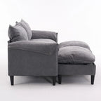 Divano Modulare Convertibile 69 a 2 Posti con Pouf e Contenitore