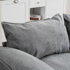 Divano Modulare Convertibile 69 a 2 Posti con Pouf e Contenitore