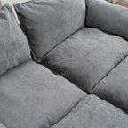 Divano Modulare Convertibile 69 a 2 Posti con Pouf e Contenitore