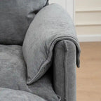 Divano Modulare Convertibile 69 a 2 Posti con Pouf e Contenitore