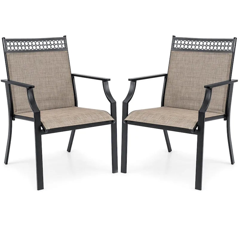 Set di 2 sedie da patio Costway con tessuto traspirante per tutte le stagioni - Vedi dettagli