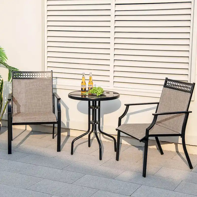 Set di 2 sedie da patio Costway con tessuto traspirante per tutte le stagioni - Vedi dettagli