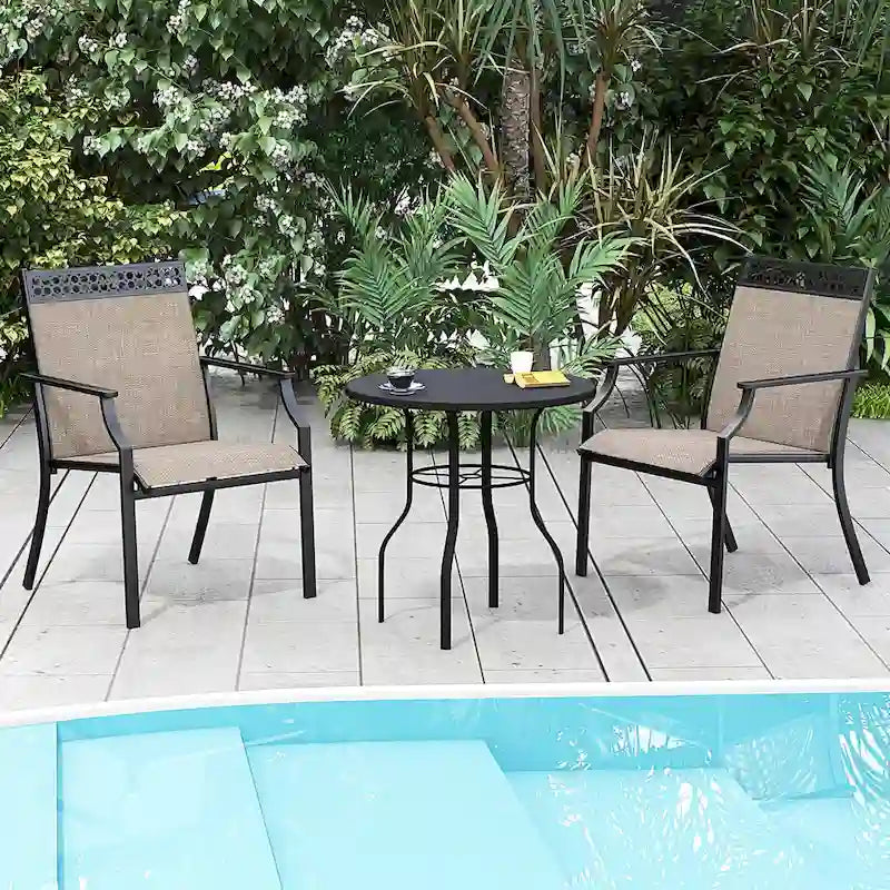 Set di 2 sedie da patio Costway con tessuto traspirante per tutte le stagioni - Vedi dettagli
