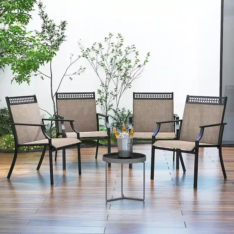 Set di 2 sedie da patio Costway con tessuto traspirante per tutte le stagioni - Vedi dettagli