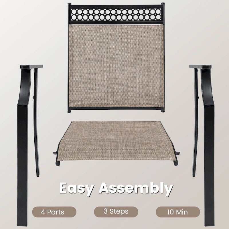 Set di 2 sedie da patio Costway con tessuto traspirante per tutte le stagioni - Vedi dettagli