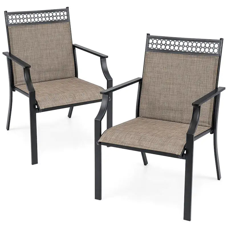 Set di 2 sedie da patio Costway con tessuto traspirante per tutte le stagioni - Vedi dettagli