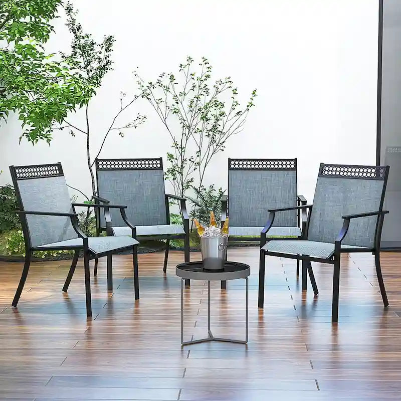 Set di 2 sedie da patio Costway con tessuto traspirante per tutte le stagioni - Vedi dettagli