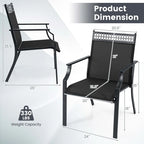 Set di 2 sedie da patio Costway con tessuto traspirante per tutte le stagioni - Vedi dettagli