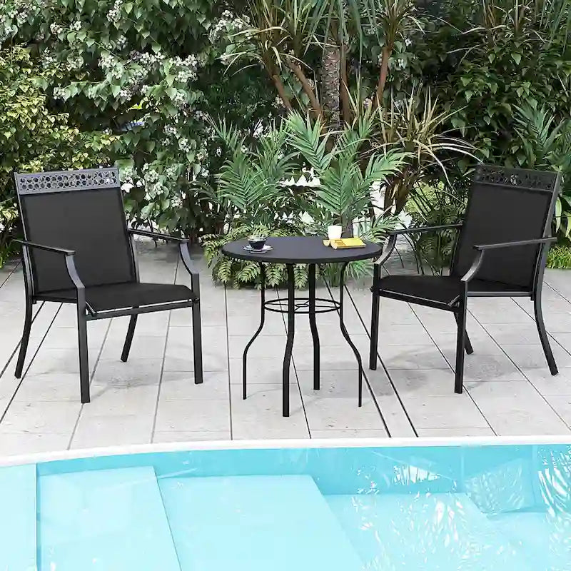 Set di 2 sedie da patio Costway con tessuto traspirante per tutte le stagioni - Vedi dettagli