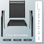 Set di 2 sedie da patio Costway con tessuto traspirante per tutte le stagioni - Vedi dettagli