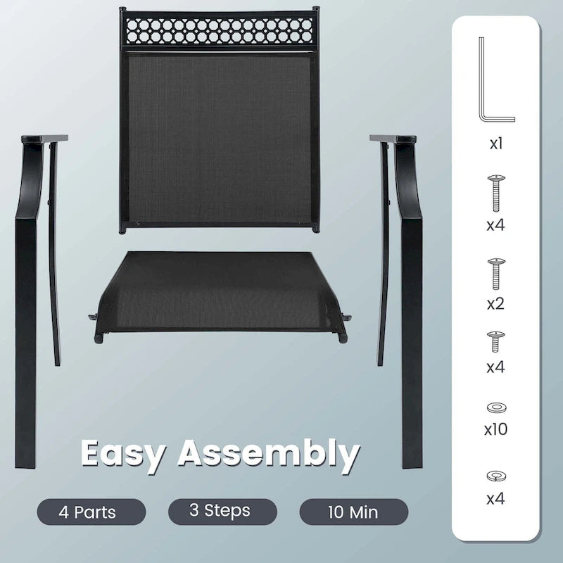 Set di 2 sedie da patio Costway con tessuto traspirante per tutte le stagioni - Vedi dettagli