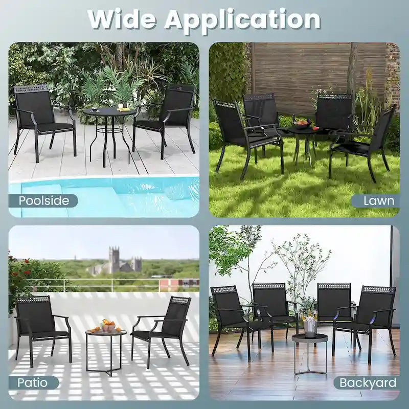 Set di 2 sedie da patio Costway con tessuto traspirante per tutte le stagioni - Vedi dettagli