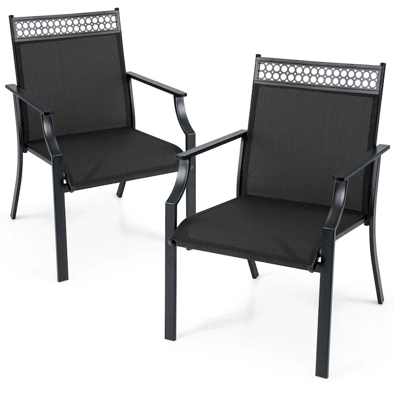Set di 2 sedie da patio Costway con tessuto traspirante per tutte le stagioni - Vedi dettagli