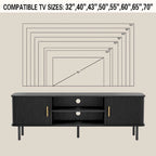 Meuble TV console média Tambour pour téléviseurs jusqu'à 55 pouces
