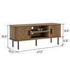 Meuble TV console média Tambour pour téléviseurs jusqu'à 55 pouces
