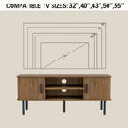 Meuble TV console média Tambour pour téléviseurs jusqu'à 55 pouces