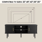 Meuble TV console média Tambour pour téléviseurs jusqu'à 55 pouces
