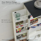 47 Armadietto da Cucina Dispensa, Mobile Contenitore con Ante Scorrevoli Stile Fienile - N/D