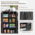 47 Armadietto da Cucina Dispensa, Mobile Contenitore con Ante Scorrevoli Stile Fienile - N/D
